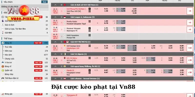 Giải trí với kèo phạt trong cá cược thể thao